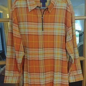 New Denim Co. Womens flannel. Shirt Jacket 1X